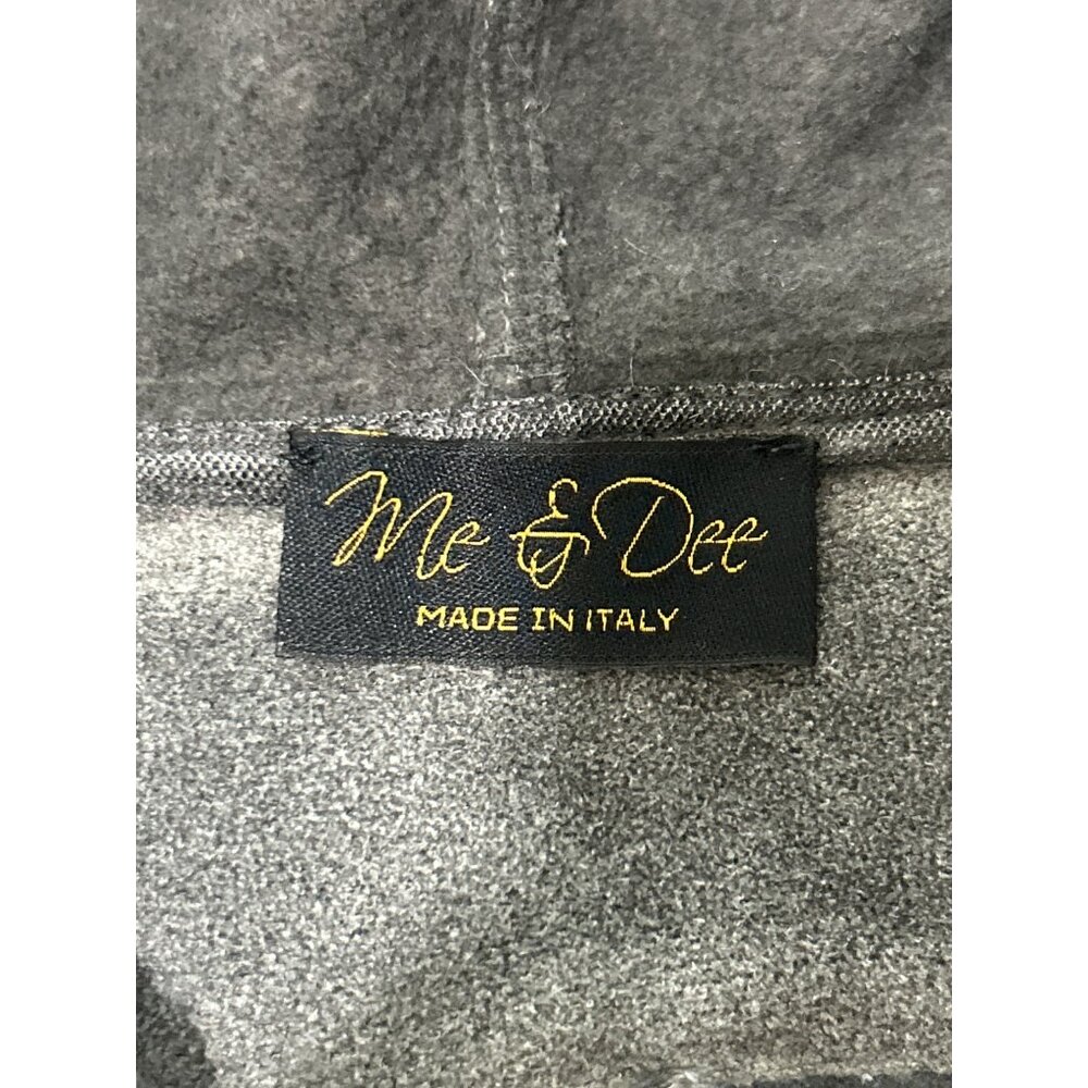 Me & Dee Sequin Gray & Black Hoodie Jacket Made In Italy Size S - Picture 4 of 7